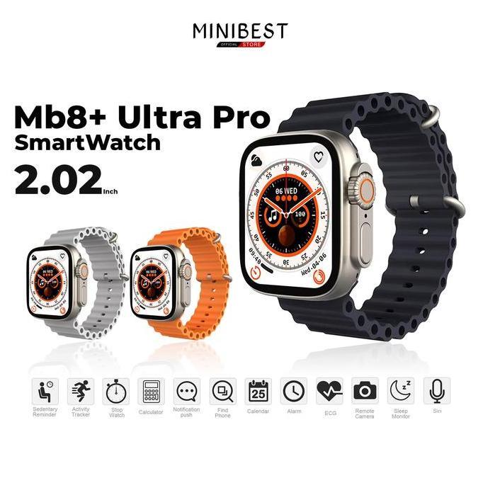 zumiastoree_ayu - minibest smartwatch mb8 plus ultra pro bluetooth v5.2 wireless charger