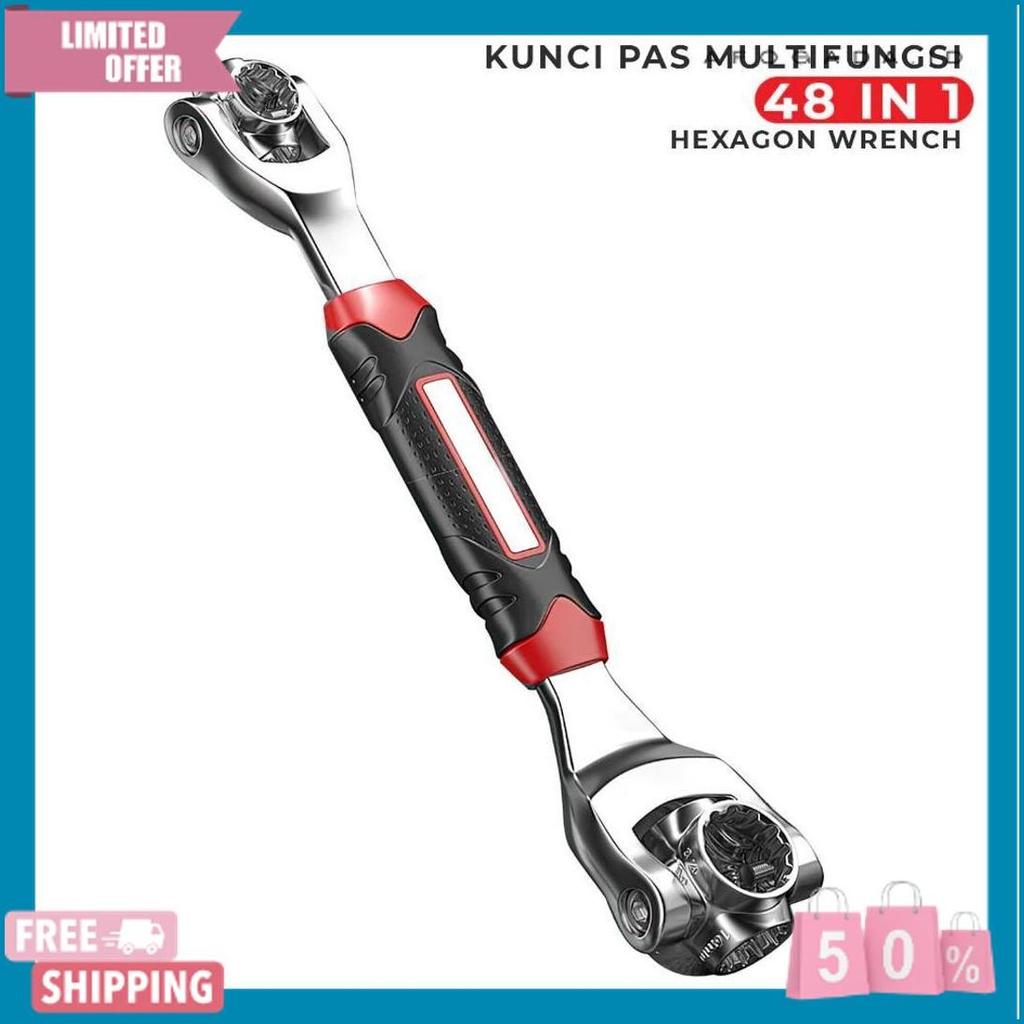 Exclusive Dolphin Tool Kunci Pas Tiger Wrench 48In1 Socket Multifungsi Kunci Pas Universal 48 In 1