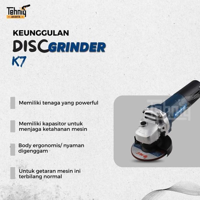 Promo Kyuho K7 Mesin Gerinda Tangan Listrik / Disc Grinder Kyuho K7 4 Inch