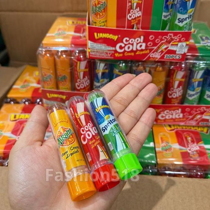 Permen Cool Cola - Permen Jelly Bentuk Lipstik Halal & Terdaftar di BPOM 1 Box Isi 30 PCS