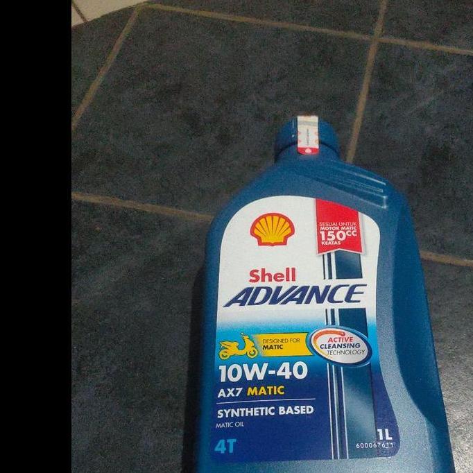 Oli Shell Matic Advance 1 Liter 10W-40 Synthetic Based Motorcycle Kendaraan
