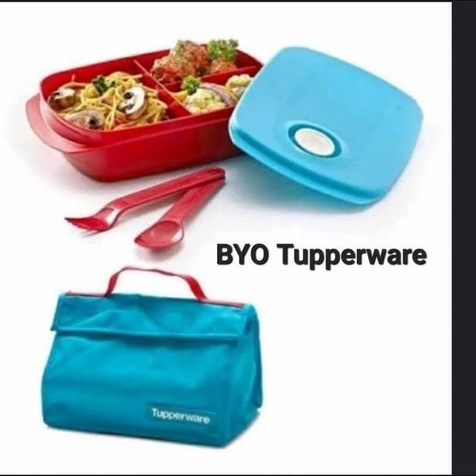 NEW TUPPERWARE BYO LUNCH BOX SET TEMPAT BEKAL MAKAN ORI