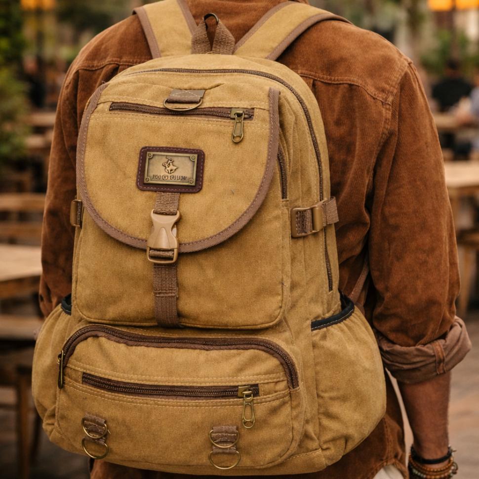 Premium Polo Power Tas Pria Ransel Canvas Import Tas Punggung Casul Pria Tas Kanvas Polo Ori Power O