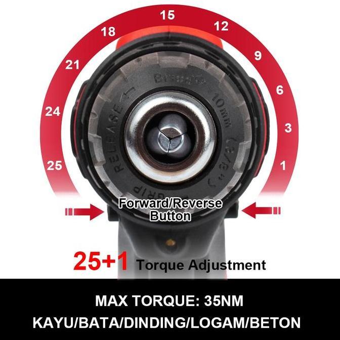 Grosir Jld 12Vf Mesin Bor Baterai 10Mm 2Baterai 1Set Lengkap Murah Bor Listrik 1750Rpm 24Pcs Alat Bo