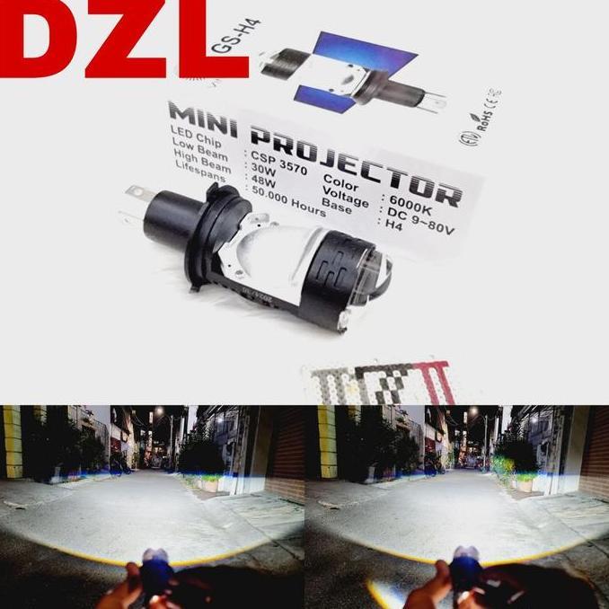 NEW LAMPU UTAMA LED MINI H4 VINYX GS H4 PROJECTOR GS-H4 ORI