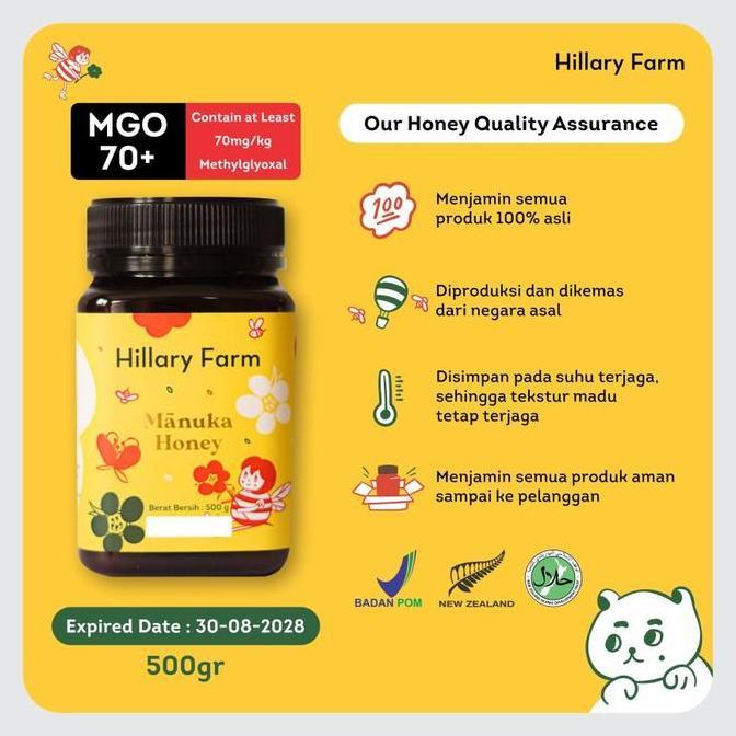 NEW HILLARY FARM MANUKA HONEY - NEW ZEALAND (MADU) ORI