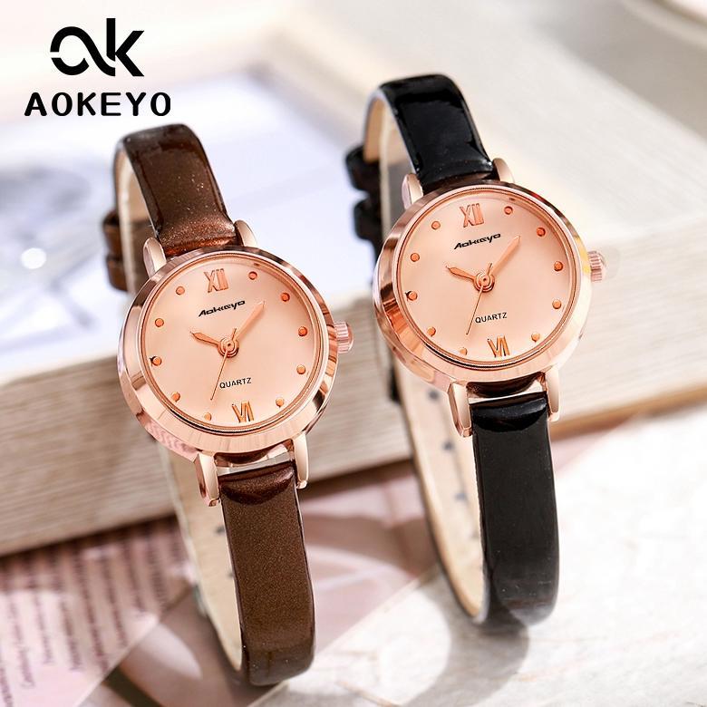 original aokeyo w230 jam tangan wanita baru original korea design kecil wanita jam tangan wanita kul