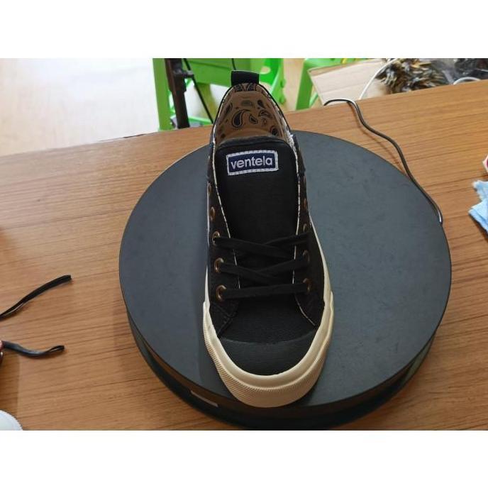 New Sepatu Ventela Reborn Low Black Reflective / Ventela Reborn Black LC Casual Shoes