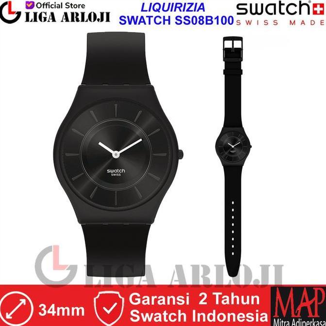 SWATCH SS08B100 LIQUIRIZIA SKIN Jam Tangan Wanita Analog Swiss