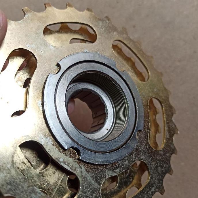sprocket dnp Taiwan 6 speed freewheel gir belakang sepeda ulir drat