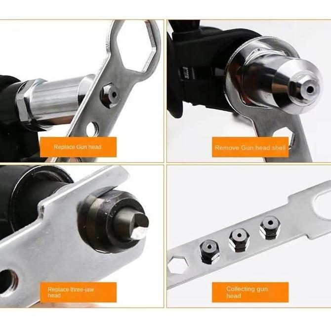 Sale Adaptor Rivet Ke Mesin Bor Listrik Paku Rivet Tangan Tang  Rivet  Full  Set