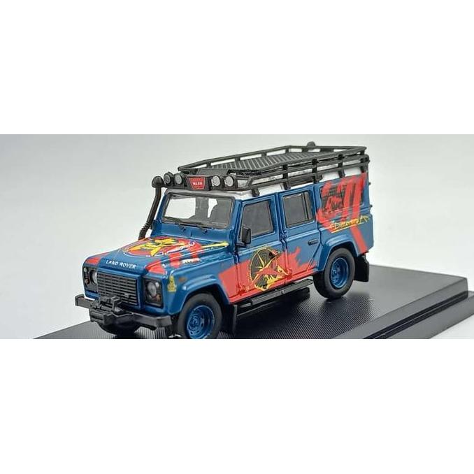 Scale 64 Diecast Master Land Rover Defender 110 Blue Discovery