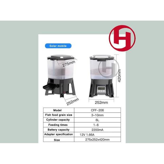 Ready SUNSUN CFF 206 PEMBERI MAKAN IKAN OTOMATIS AUTOMATIC FEEDER ORIGINAL