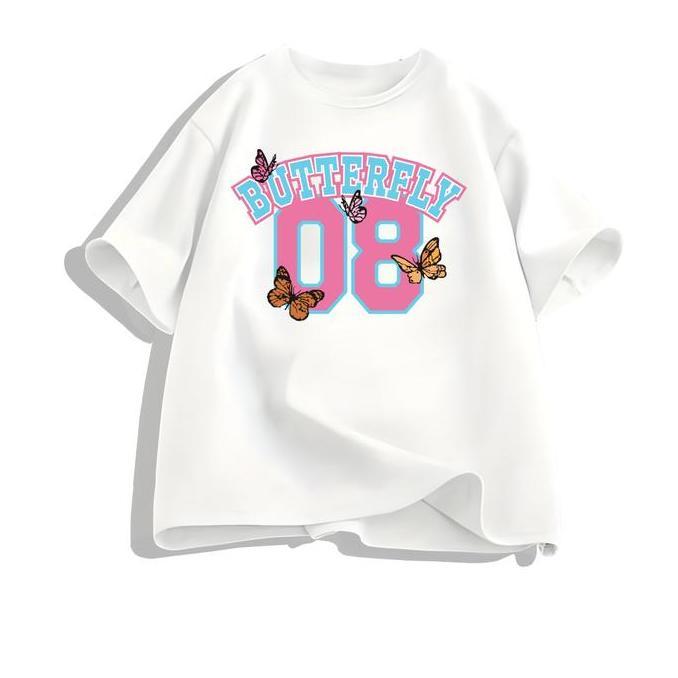 AsBusana Kaos Anak Cewek Cowok 5-12 Tahun BUTTERFLY 08