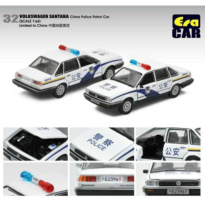 Era Car 1/64 Volkswagen Santana VW China Police Patrol Car