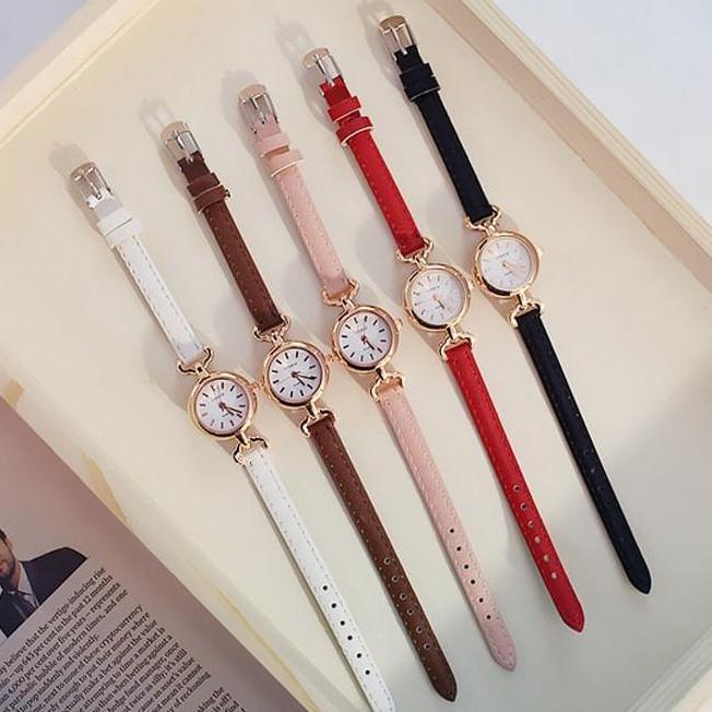 Jam Tangan Cewek Kecil Analog Fashion Wanita Korea Jam Gadis Mini Kulit Quartz