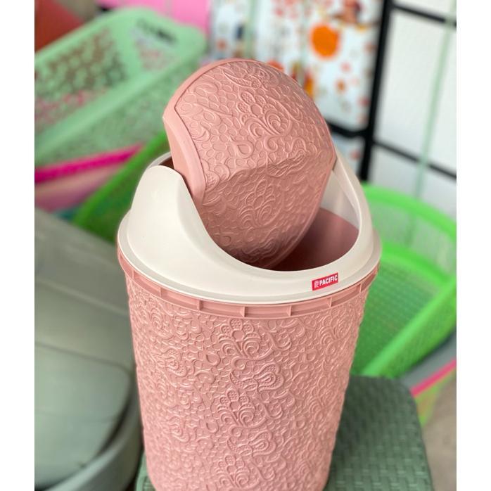 Bak Sampah Pakai Tutup Pasific // Bak Sampah Warna Cantik // Bak Sampah Bulat Pakai Tutup