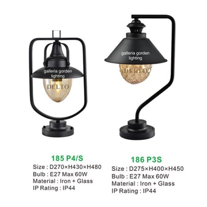 lampu taman pilar pagar tiang