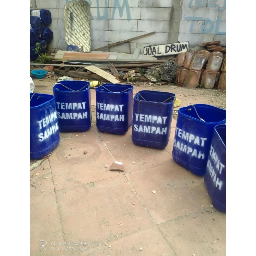 Tempat Sampah Plastik 25 Liter, Tempat Sampah Jerigen Plastik, Tempat Sampah Plastik