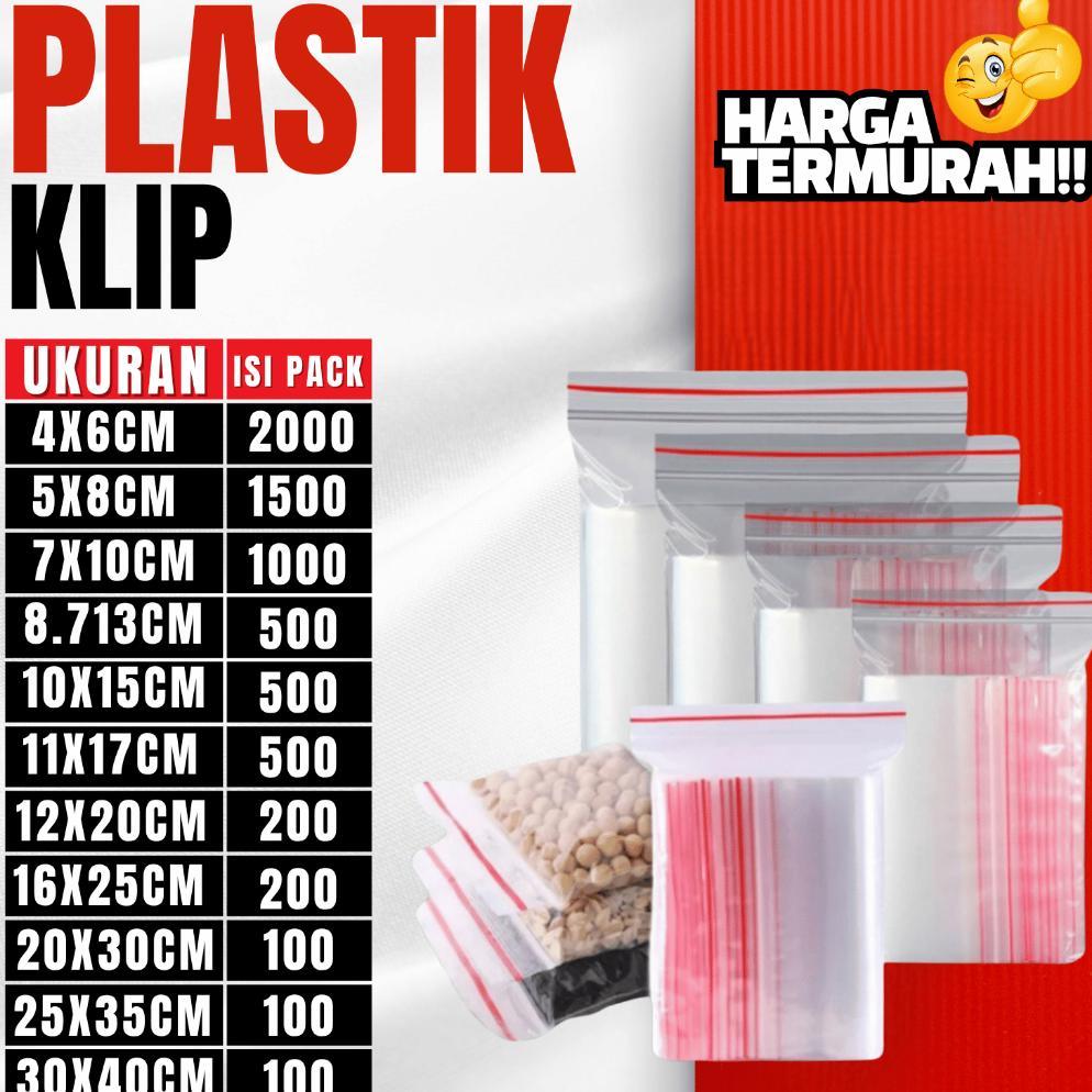 Plastik Klip Bening / Plastik Klip / Plastik Packing Makanan Premium Tebal Isi Full
