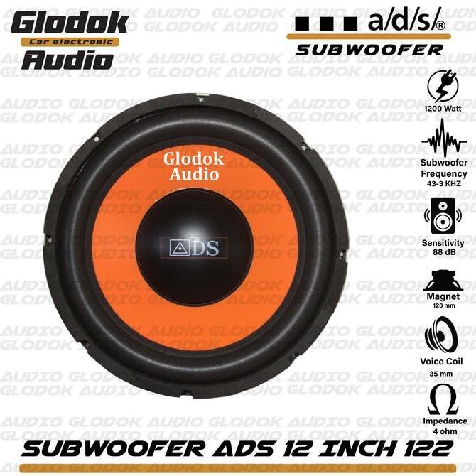 Glodok Audio Subwoofer ADS AD-122-OR 12 Inch 300W 43-3KHz Sensitivitas 88dB Coil 35mm Magnet 120mm S