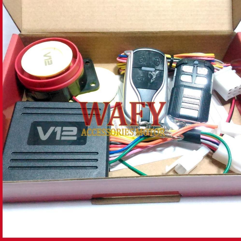 Alarm Motor Remot V12 Alarm Anti Maling Motor Pengaman Motor DISKON
