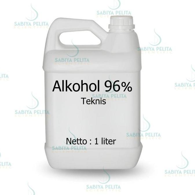 Alkohol 96% Teknis / Ethanol 96% / Kemasan 1 Liter