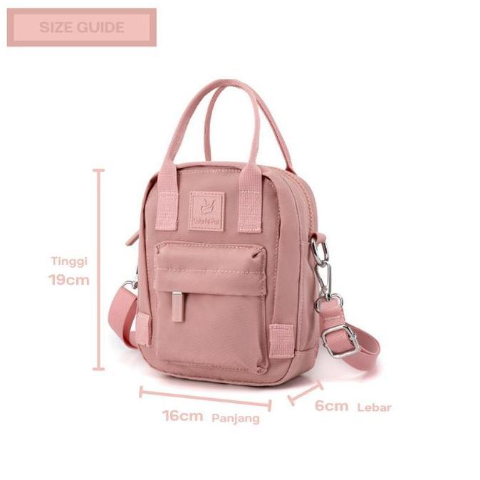 Handbag Minimalis Tas Selempang Wanita Anti Air Colorful Fox 0417