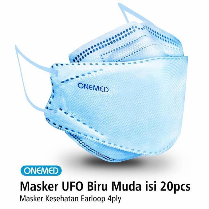 Masker Ufo Onemed Biru/ Masker Medis Onemed Kf94 Biru Muda