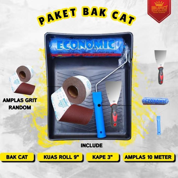 Pageup- Paket Alat Cat Kuas Roll Refill Kuas Roll Bak Cat Kape Dan Kuas Cat