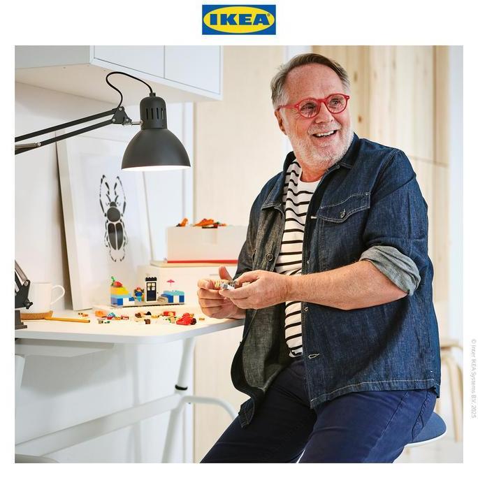 Lansungkirim- Ikea Tertial Lampu Meja Kerja Abu-Abu Tua Minimalis Baja