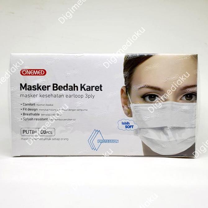 Masker Medis Putih Onemed Box Isi 50Pcs Masker Medis Onemed Putih