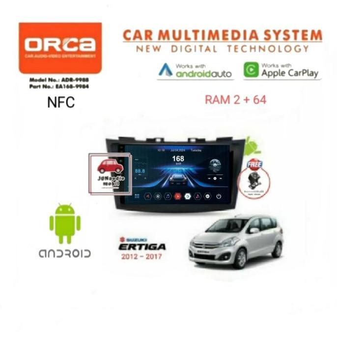 Head Unit Android Orca 9 Inch OEM Ertiga Swift 2012 Up + Kamera