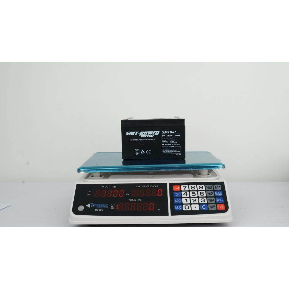 Baterai SMT-Power SMT067 6v 7.5ah 20Hr Competible 6v 7ah 20Hr. Packing Aman Kirim Seluruh Indonesia