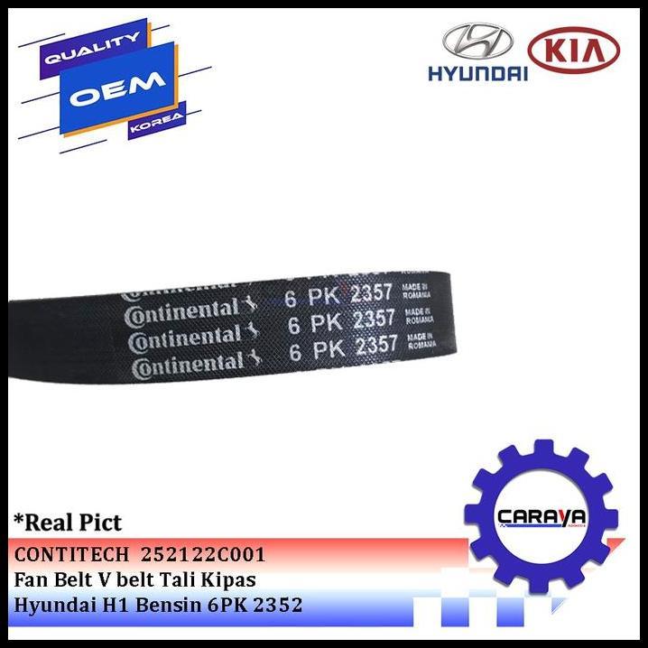 TERLARIS FAN BELT V BELT TALI KIPAS HYUNDAI H1 BENSIN 6PK 2352 6PK2352 ORIGINAL CONTITECH GERMANY