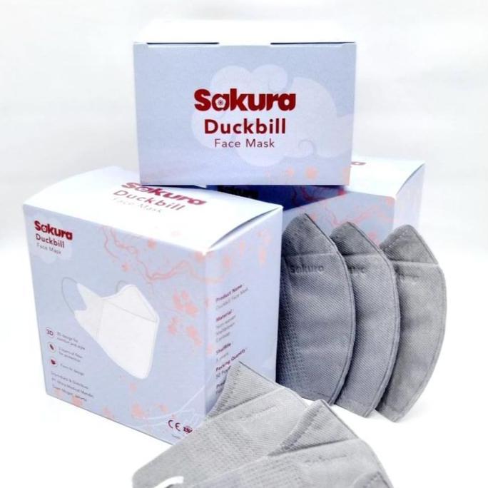 Seven Masker Duckbill Sakura 3Ply Isi 50 Pcs Kemenkes By Seven Meltblown Filter Bfe 99% Asli Indones
