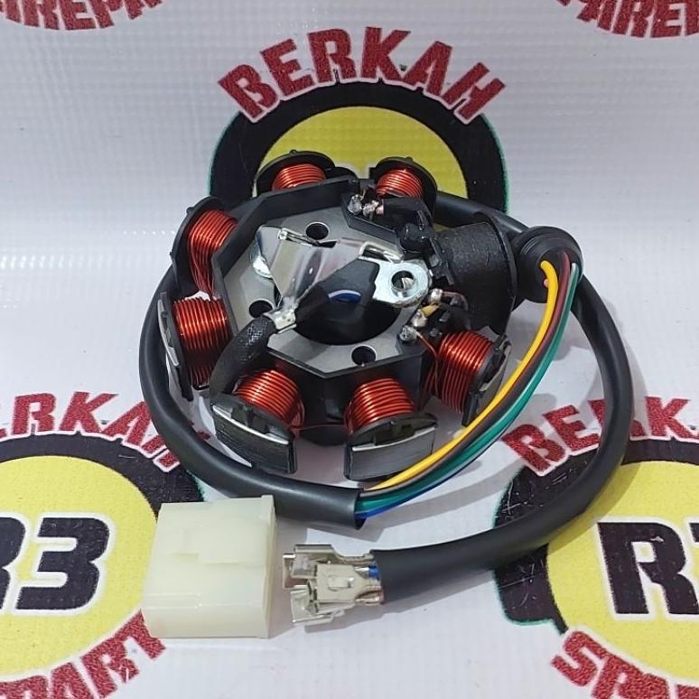 Spul Kaisar Appktm Jialing HTM Nozomi 8 Pole/lilitan/gulungan baut 3 motor roda tiga -Sedia sparepar