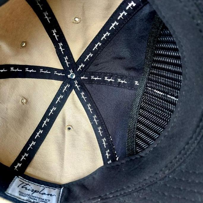 Rotazione- Thisplan Topi Caps Baseball Black Polocaps Thisplan