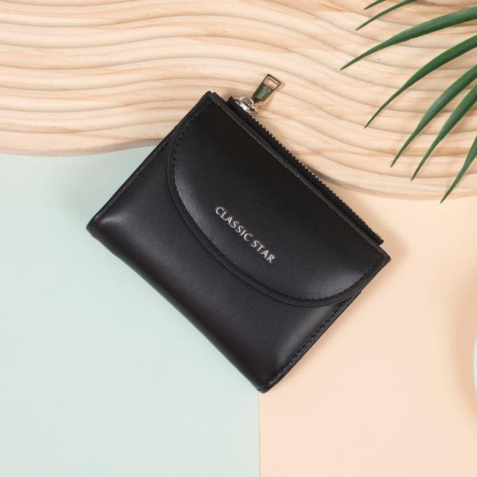 Dompet Koin Wanita Korea Ins Polos Sederhana Multifungsi dengan Kapasitas Besar untuk Kartu dan Uang