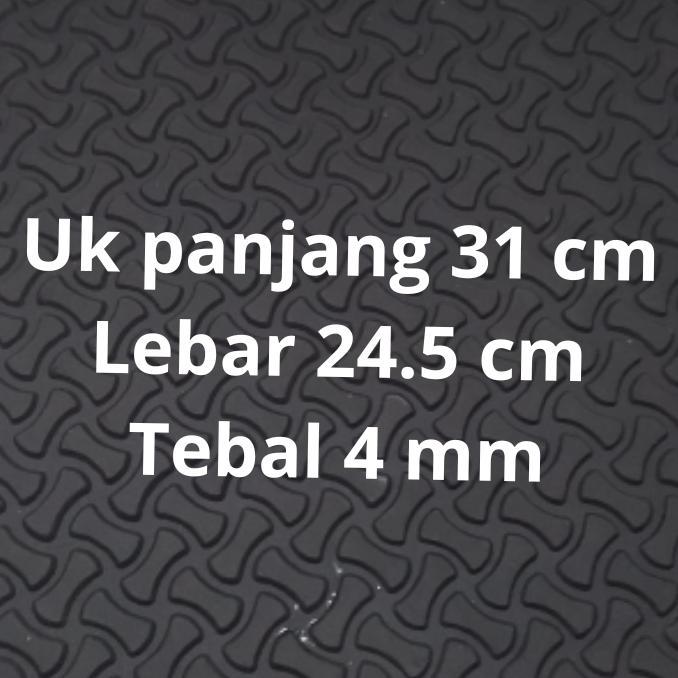 OISHISQUARE OUTSOLE SOL LEMBARAN KARET MENTAH SANDAL SEPATU MOTIF HITAM 4 MM ORIGINAL