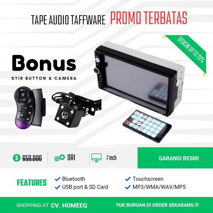 Tape Audio Mobil Bluetooth MP 5 Touch Screen