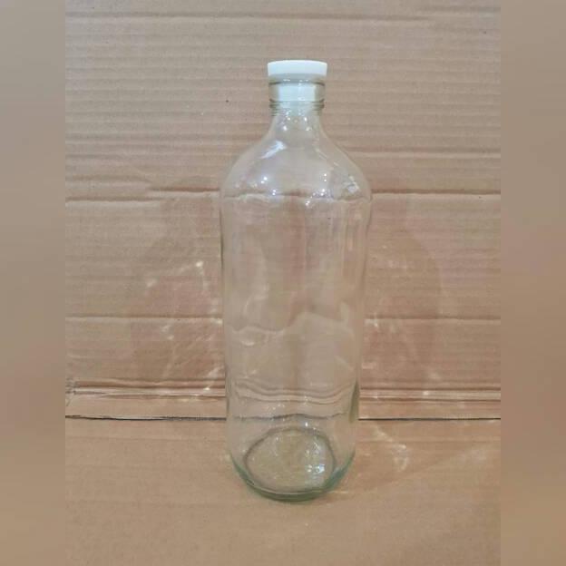 / 6 ( ENAM ) PCS Botol Kaca 1 liter/ Botol Bolles /botol bensin / Botol Madu / Botol kecap / Botol D