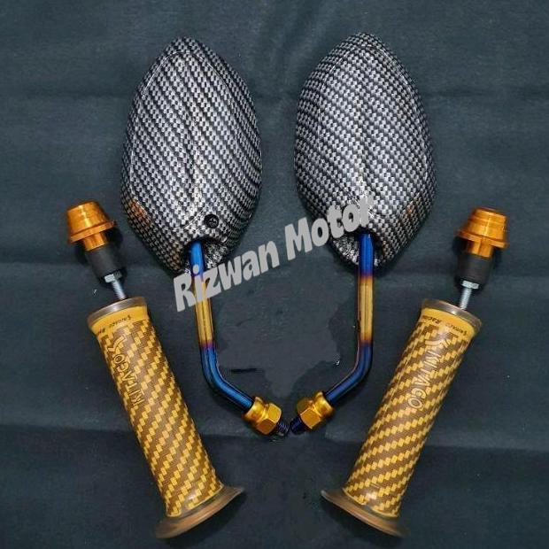 OPTIMAL {PAKET PROMO} SPION BEAT MINI+HANGRIP PELANGI+JALU AS RODA+STEMPEL KACA VARIASI MOTOR HONDA 