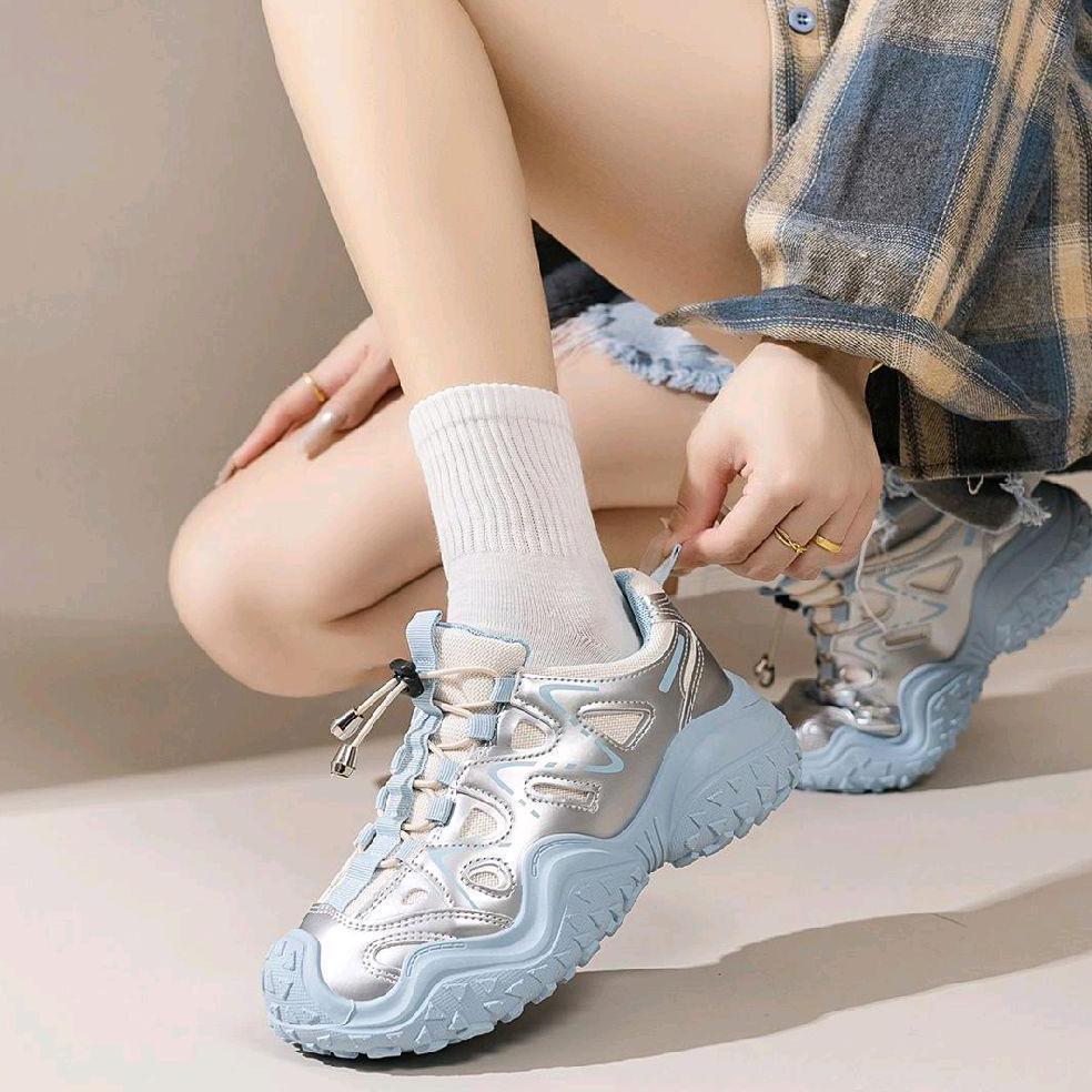 New Arrival Marelow Camel Purple - Sepatu Sneakers Hiking Sport Korean Style Wanita Outdoor Premium 