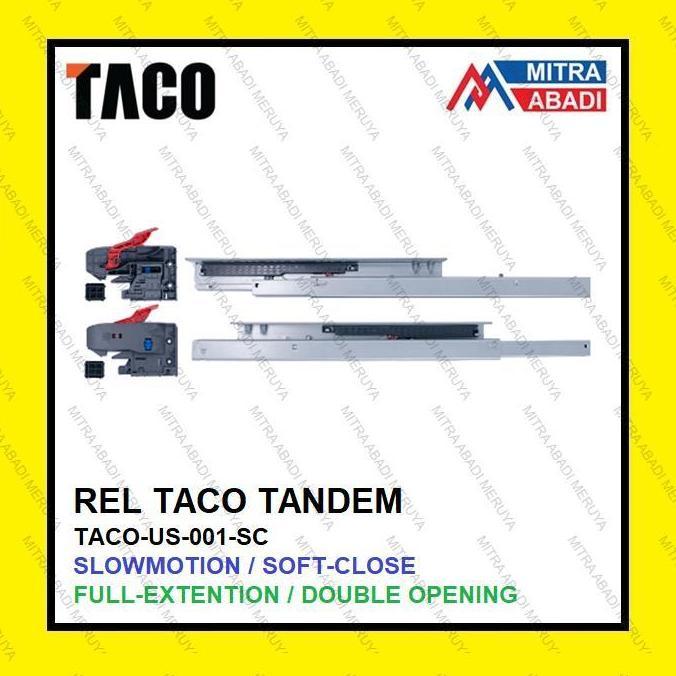 Rel Laci Tandem TACO 40 cm Soft Close Slowmotion Full Double Extension US 001 SC Dobel Slow Motion K