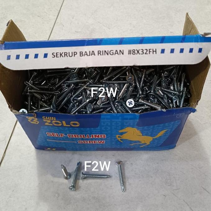 SEKRUP BAJA RINGAN 8X32 ZOLO SKRUP ROOFING BAJA RINGAN SCREW #8 BISA GRAB