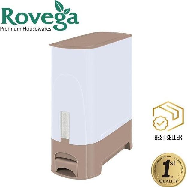 NEW ROVEGA RICE WISE DISPENSER CONTAINER KOTAK BOX TEMPAT BERAS 10 KG ORI