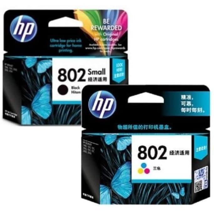 rohimjanuari - tinta hp 802 black+color/tinta hp802 original