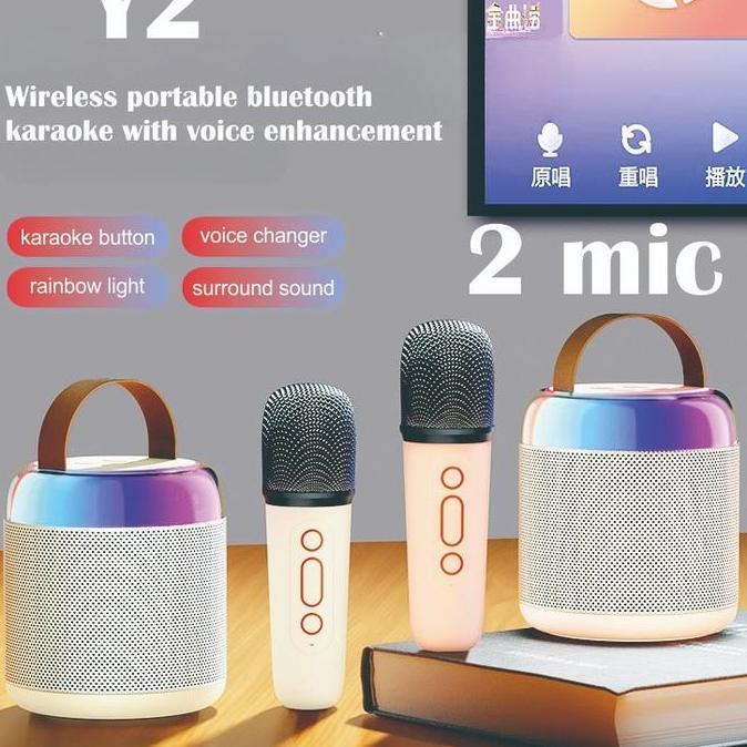 Promo Speaker Karaoke Bluetooth 2 Mic Y Cod