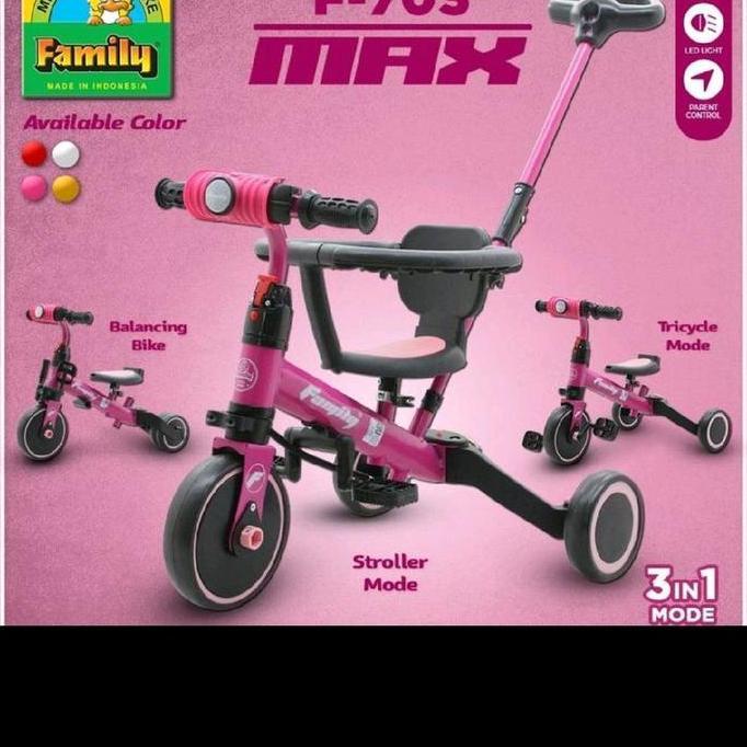 Sepeda Anak Roda 3 Tricycle Balance Bike Family F 702 / F 703